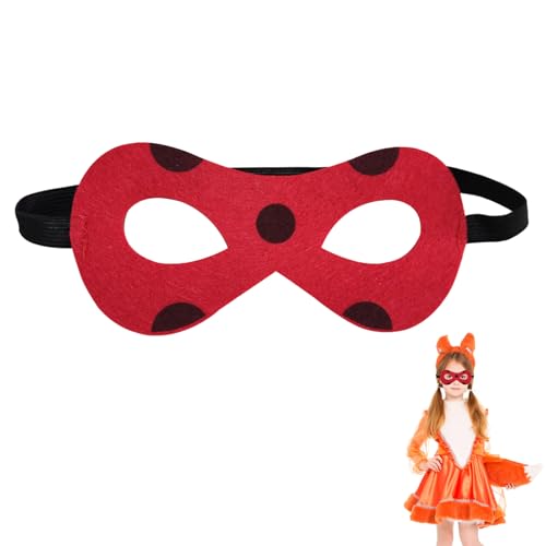 Miraculous Ladybug Maske Fasching,Ladybug Kostüm Mädchen Accessoires,Lady Bug Masken Fasching Kinder,Miraculous Kostüm Damen Zubehör,Ladybug Kostüm Erwachsene,Für Karneval Halloween Carnival Party von CAIKAILIOR