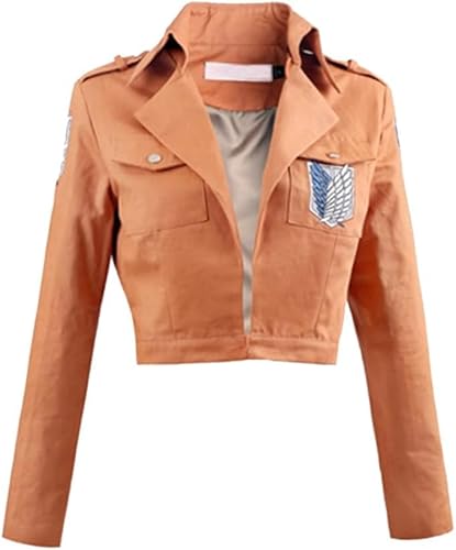 CAIYLAI Anime Survey Corps Outfit Anzug Eren Jaeger/Mikasa Ackermann/Levi Ackerman Kostüm Cosplay Jacke für Halloween-Party (Typ 2, 3XL) von CAIYLAI