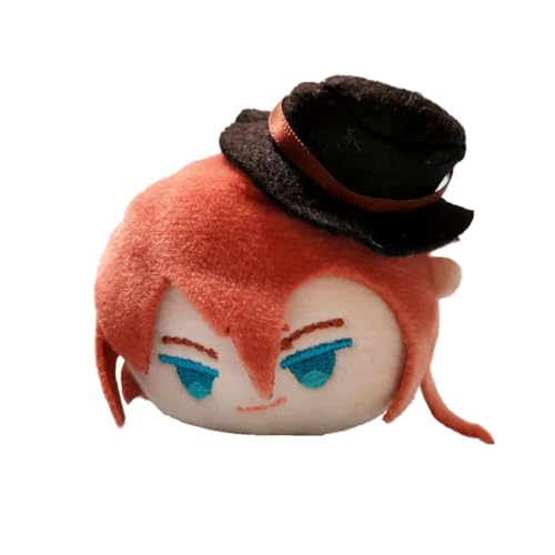 CAIYLAI Bungo Stray Dogs Plüschpuppe, Dazai Osamu/Nakahara Chuuya, 9 cm, Plüschpuppe, Anime-Cartoon-Überwurfkissen, Figur, Plüsch, gefüllt, weich für Fans (Nakahara Chuuya-a) von CAIYLAI