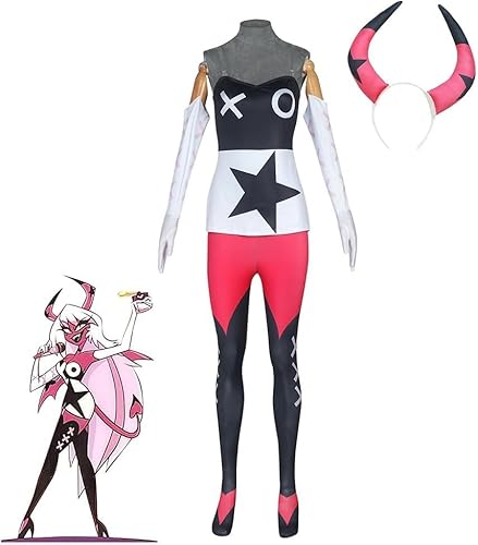 CAIYLAI Hazbin Hotel Cosplay Kostüm Verosika/Adam der Exorzist Halloween Rolle Cosplay Halloween Outfit Karneval Weihnachten Anzug Verkleidung (Typ2, 3XL) von CAIYLAI