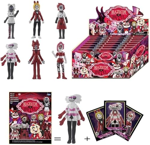 CAIYLAI Hazbin Hotel Figur Modell, 24 Pcs Q Version Niedlich Figur Set Kuchen Dekoration, Hazbin Hotel Figuren Sammlung PVC Actionfiguren Party Dekoration, 9.5-10cm (Hazbin Hotel - a, 9.5-10cm) von CAIYLAI