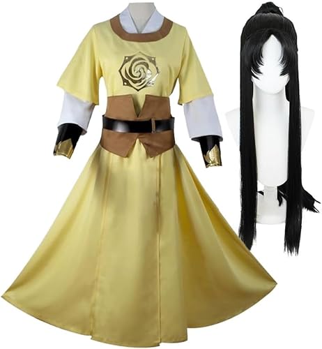 CAIYLAI Mo Dao Zu Shi Wei Wu Xian Cosplay Outfit Anime Kostüm Ancient Hanfu Anzug Erwachsene Rollenspiel Anime Karneval Halloween Party Karneval Uniform (Jin Ling Kostüm + Perücke, M) von CAIYLAI