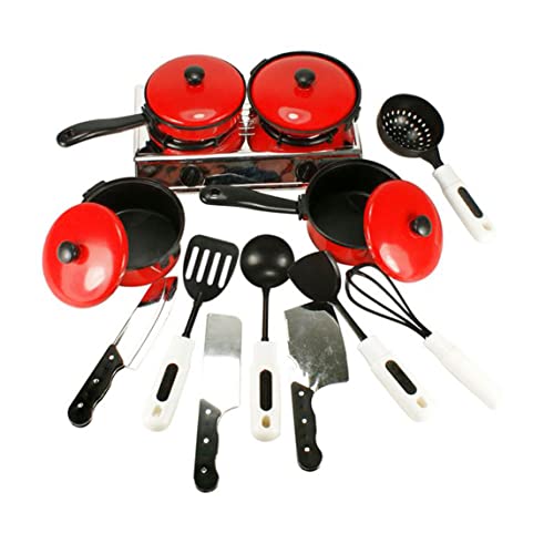 CAKEEYUM 13pcs/Set küche so tun Toys kinderspielzeug Kinder Spielen Küchensets Rollenspiele Spielzeug Kochen Essen Utensilien Pans Pots Gerichte Kochgeschirr Spielzeug Kidkids Küchenspi von CAKEEYUM