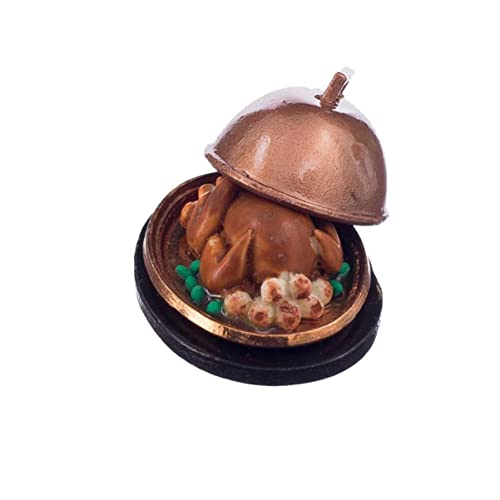 CAKEEYUM 1:12 Dollhouse Mini Thanksgiving Truthahn Puppenhaus Lebensmittel Miniaturen Braten Hühnerpuppenhaus Küche Accessoires Dollhouse Food Mini Turkey Miniatur Food Mini Thanksgiving Truthahn von CAKEEYUM