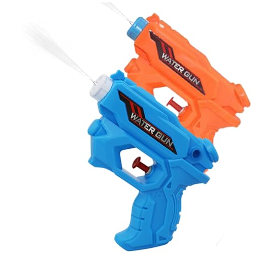 CAKEEYUM 2 Packwasserpistole für Kinder im Freien im Freien Wasserpistole kleine Pool -Wasserpistolen Schwimmspielzeug für Jungen und Mädchen (blau und orange) von CAKEEYUM