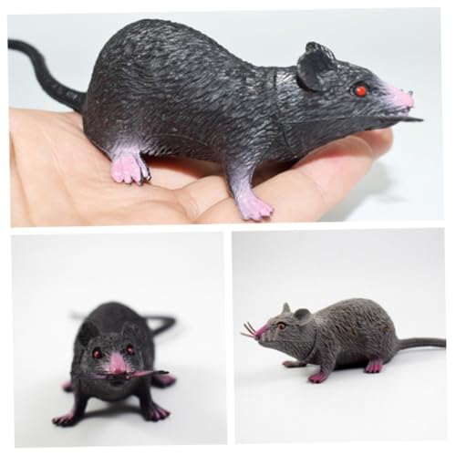 CAKEEYUM 2pcs realistische Mäuse Ratte Spielzeug für Halloween Streichprops gruselige Halloween Dekor Ratte Weiche Spielzeughalle Toy Realistic Ratte von CAKEEYUM