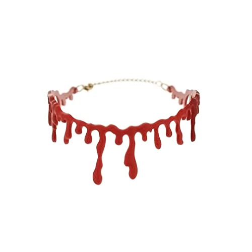 CAKEEYUM Blut Choker Halloween Choker Blutflecken Halskette Blutkette Halskette von CAKEEYUM