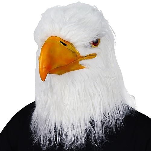 CAKEEYUM Eagle Mask Safe Latex Bald Eagle Kostüm atmungsaktiv von CAKEEYUM