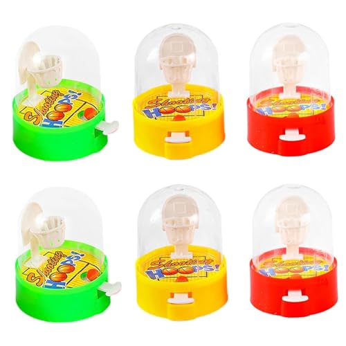 CAKEEYUM Finger Basketball Shooting Game, 6PCS Mini -Basketballspiel, Desktop -Basketball -Zappel für Kinder, Handheld -Basketballparty -Gefälligkeiten zum Geburtstag. von CAKEEYUM