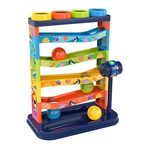 CAKEEYUM Kinder Rolling Ball Drop Toy Bildungsentwicklung Toys 5 Layer Tower Laufen mit wirbelnden Rampen von CAKEEYUM