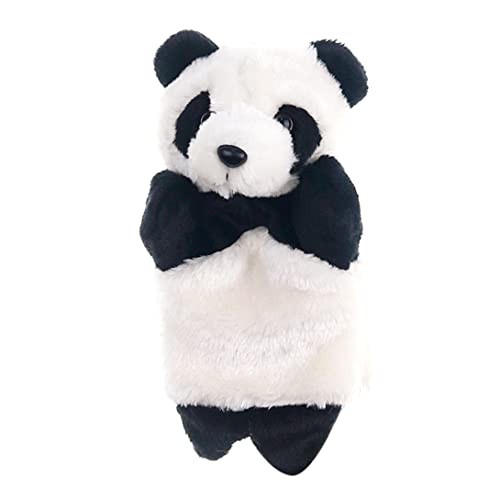 CAKEEYUM Panda Handpuppen -Cartoon Panda Handpuppen für Geschichtenerzählen Interaktive Bildungsspielzeug Plüschpuppenpuppen Storytelling Puppenhandschuhe Weiß und Schwarz 25 cm von CAKEEYUM