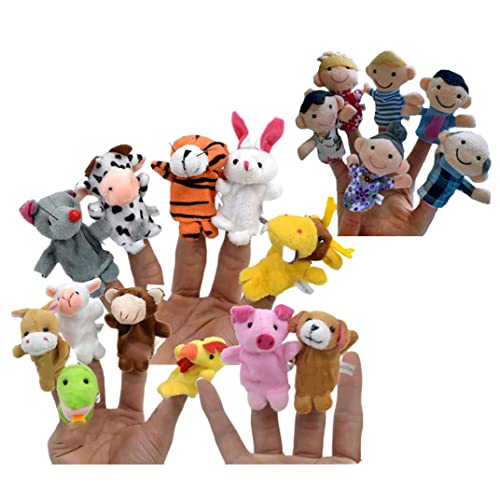 CAKEEYUM Tier Fingerpuppe für Kinder Handpuppen kleine Finger Plüschtiere für Baby Geburtstagsgeschenk 18 teilig von CAKEEYUM