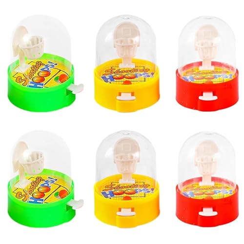 Finger Basketball Shooting Game, 6PCS Mini -Basketballspiel, Desktop -Basketball -Zappel für Kinder, Handheld -Basketballparty -Gefälligkeiten für Geburtstagsbasketballparty Gunstfinger Basketball Sh von CAKEEYUM