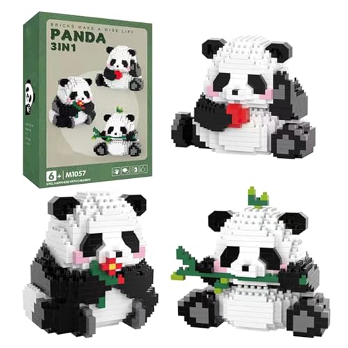 CAKEEYUM Panda Bausteine ​​1 Set niedliche praktische Tierbausteine ​​für Kinder Eltern-Kind-Entwicklung BPA-freier Panda-Spielzeug Geburtstagsgeschenk, Style2 Tierbausteine ​​Bausteine ​​Mini von CAKEEYUM