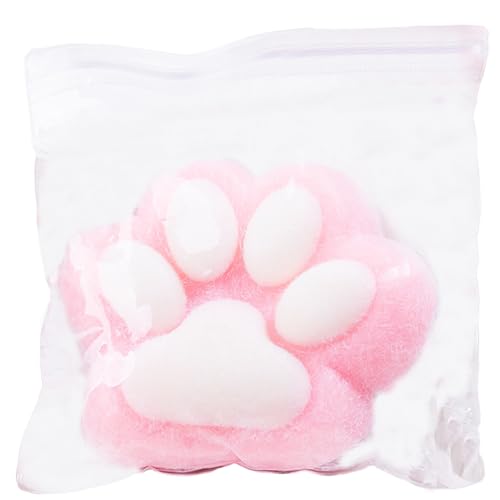 Squeeze Ball Cat Cat Paw Squish Kugeln 5 Zoll großer Stressball Safer Silikon -Sensorikkugeln mit Verschiebung der Oberfläche Weiches Stressspielzeug für Erwachsene Kinder Squeeze Ball Stress Ball Sq von CAKEEYUM