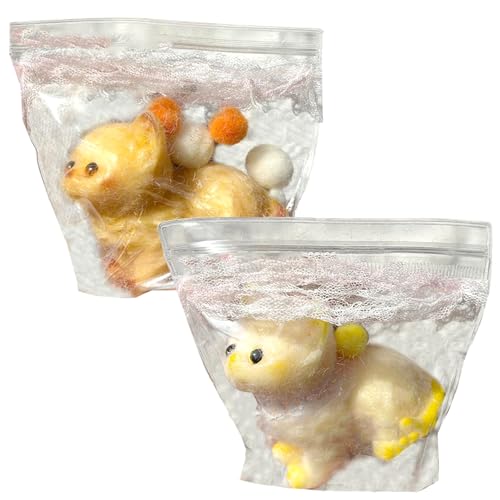 Squeeze Toy 2pcs sitzende Katze Dekompression Spielzeug entzückender Gummi -Zappel -Spielzeug tragbare Angst- und Stressspielspielzeug für Erwachsene, Kinder ,, Style 2 Stress Toysqueez Spielzeug Ang von CAKEEYUM