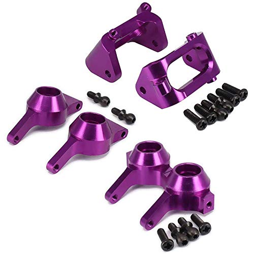 CALIBAN Aluminium hinten Lenkungsnabenbasis C Upgrade Kit für A959 A949 A969 A979 K929 1/18 ferngesteuertes Auto (Violett) von CALIBAN