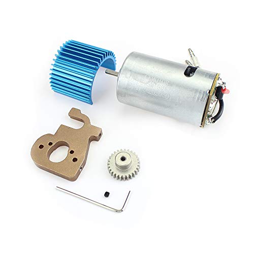 CALIBAN Für 124019 124018 1/12 Stück Upgrade Auto Fernbedienung 550 Motor gebürstet mit Halterung für Kühlkörper, Blau von CALIBAN