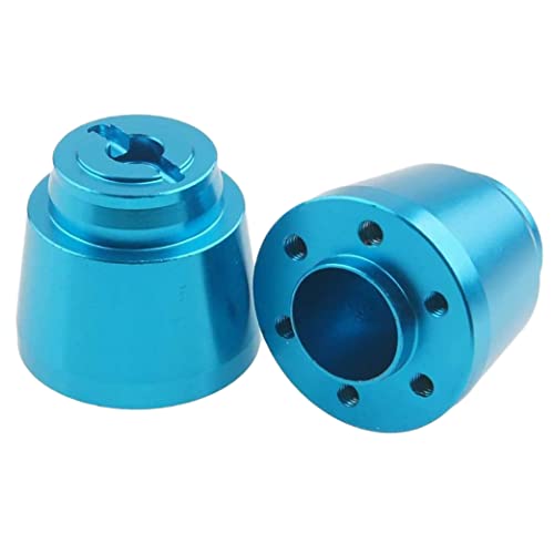 CALIBAN Hexagonaler Adapter für Auto, RC, breit, für Modelle im Maßstab 1/10, Fernbedienung für Auto auf AXIAL SCX10 Rock 90026, Blau von CALIBAN