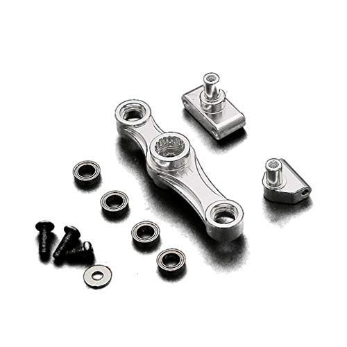 CALIBAN Servo-Gashebel-Set aus Metall, 17T, geeignet für 1/5 RC 5IVE-T Rovan Fernbedienung, Auto-Upgrade-Teile, silberfarben von CALIBAN