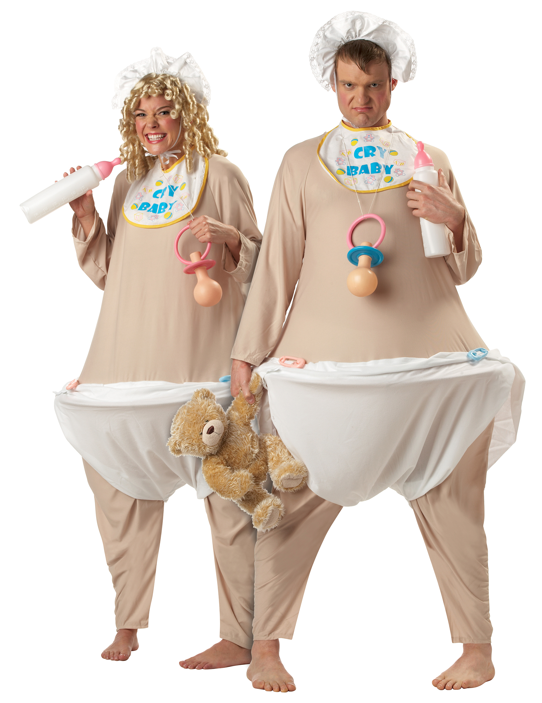 Baby Fatsuit Kostüm Deluxe haut-weiss von KARNEVAL-MEGASTORE