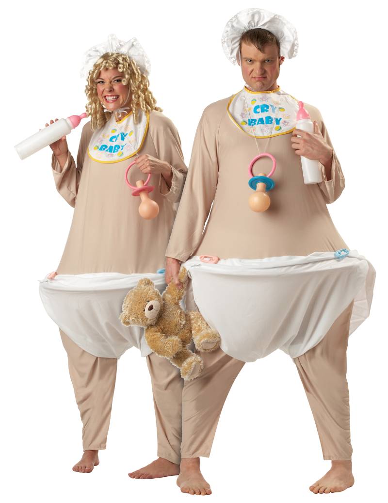 Baby Fatsuit Kostüm Deluxe haut-weiss von KARNEVAL-MEGASTORE