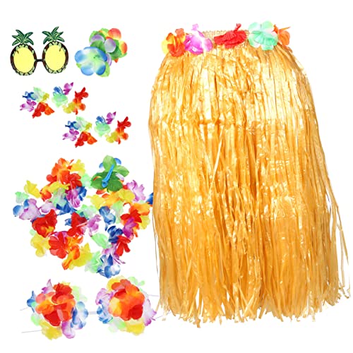 CALLARON 1 Satz Teiliges Kostüm mit Grasrock Pineapple Eyewear und Blumengirlande für Luau und Sommerfeiern für Damen für Geburtstagsfeiern und Strandveranstaltungen CALLARON 1 Satz Teiliges Kostüm mit Grasrock Pineapple Eyewear und Blumengirlande für Luau und Sommerfeiern für Damen für Geburtstagsfeiern und Strandveranstaltungen von CALLARON
