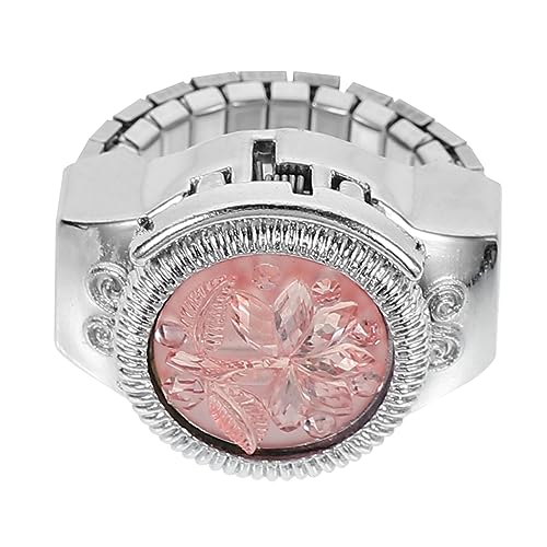 CALLARON 1stk Ringuhr Fingeruhr Mit Strass Retro Armband Kette Knöchel Digitaluhr Für Frauen Vintage Fingeruhr Uhrenringe Achten Sie Auf Mann Klingelt Besteck Gold Zinklegierung Rosa von CALLARON