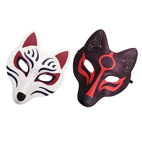 CALLARON 2St Fuchs Maske weiße Maskerademaske ball ball masken Halloween-Masken für Erwachsene volles Gesicht halloween costume halloween kostüme Streich Spielzeug Party-Requisiten Eva von CALLARON