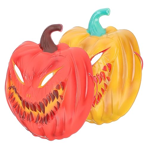 CALLARON 2St Halloween-Maske halloween costume halloween kostüme halloweenmasken karnevalsmasken devil mask Vollgesichts-Kürbismasken gruselige Masken Cosplay-Maske stylische Masken Plastik von CALLARON