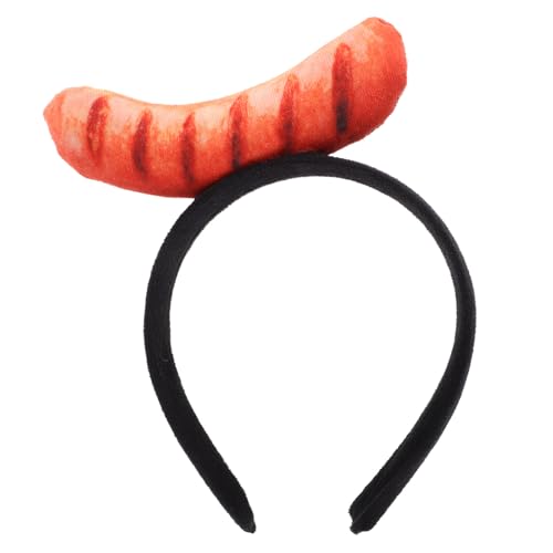 CALLARON Hot-Dog-Stirnband Mini-Food-Haare Niedliche Gesichtswasch-Kopfbedeckung Damen-Haarreifen Kopfbedeckung Mädchen-Kopfschmuck Für Karneval Party Kostümzubehör von CALLARON