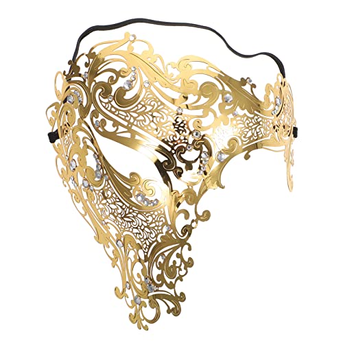 CALLARON Maske halloween mask hallowen masks the mask eyemask Halloween-Dekor dekoratives Cosplay Golddekor Halloweenkostüm Performance-Dekor-Requisite Party-Gesichtsdekor von CALLARON