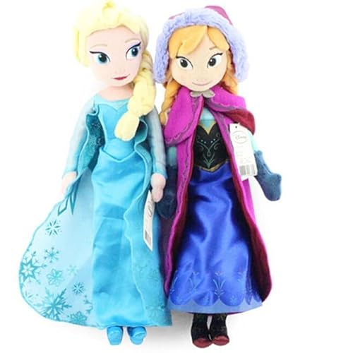 CALLOVE 2 Stück Plüschtiere Prinzessin Mädchen Spielzeug Puppe Mädchen Geburtstagsgeschenke Mädchen Plüschpuppe (40 cm, Anna und ELSA) von CALLOVE