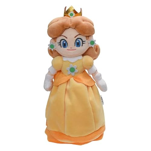 CALLOVE 26 cm Plüschtier Prinzessin Peach, weiches Plüschtier Prinzessin Daisy/Rosalina/Pfirsich, Geschenk für Kinder (Prinzessin Daisy) von CALLOVE