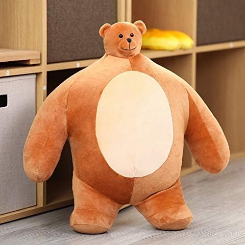 CALLOVE 47Cm Winziger Kopf Teddybär Kopf Kleiner Großer Muskulöser Körper Panda Freund Umarmung Kissen Stuhl Geburtstagsgeschenk Niedlicher Bär 47Cm von CALLOVE