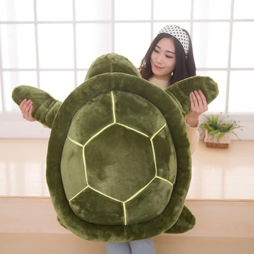 CALLOVE 50cm Schildkröte Kuscheltier, Gefüllte Schildkröte Plüsch Plüschtier Groß Grün Turtle Plushie Weiches Stofftier Kuscheltier Schildkröte Flauschiges Plüschpuppe Spielzeug für Kinder Erwachsene von CALLOVE