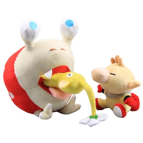 CALLOVE Captain Olimar & 25,4 cm Bulborb Chappy & 15,2 cm Gelb Plüsch-Set mit 3 Stück von CALLOVE