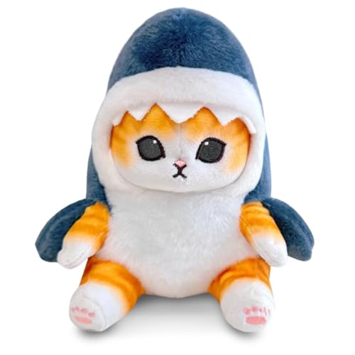 CALLOVE Katze Plüschtier, Kuscheltier Shark Katze, Shark Cat Gefüllte Puppe Plüschpuppe, Niedlicher Hai Katze Plüsch Kissen Puppe, Shark Katze Plüsch Spielzeug Geschenk für Kinder Mädchen Jungen von CALLOVE