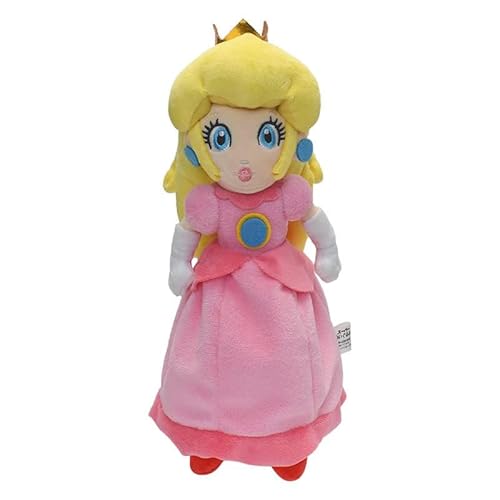 CALLOVE Prinzessin Peach Plüschtier 26cm, Prinzessin Gefüllter Plüsch Weiche Super Mario Puppe Spielzeuggeschenke für Kinder (Prinzessin Pfirsich) von CALLOVE