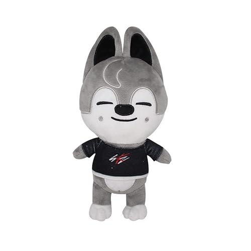 CALLOVE Stray Kids Plüsch 21 cm Skzoo Plüschtier, Cartoon Anime Streunende Kinder Plüsch Skz weiche Stofftiere (Wolf Chan) von CALLOVE