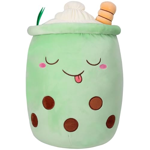 CALLOVE Tea Kuscheltier 50cm, Kawaii Tea Plüschtier, Tea Kissen Süße Plüschtiere für Mädchen und Jungen, PlüSch Spielzeug für Kinder Erwachsene (Grün) von CALLOVE