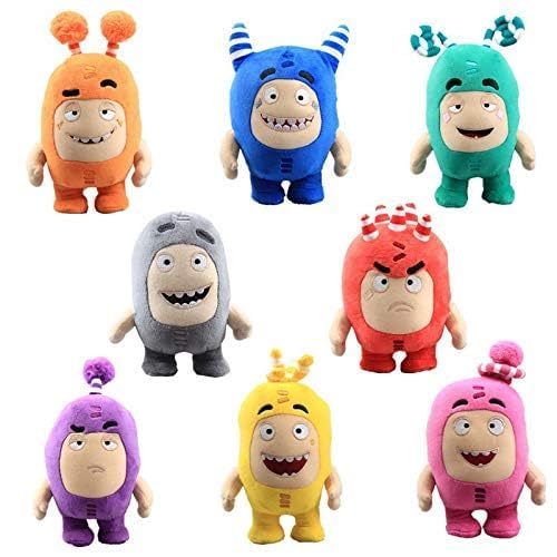 Oddbods Plüsch 18cm, süßes Oddbod-Plüschtier weiches Oddbods-Cartoon-Plüschtier Schatzsoldat Plüschpuppe Geschenk für Fans (8 Stück) von CALLOVE