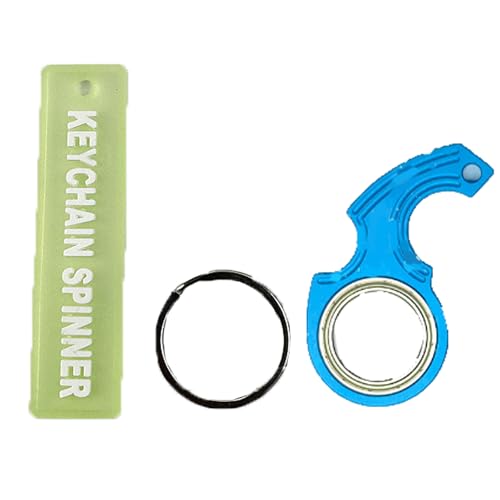 CALLYSONIC-Schlüsselanhänger (blau),Fidget Spinner Schlüsselanhänger, Schlüsselanhänger-Spinner, Fingerspiel-Schlüsselanhänger Keychain, Stressabbau für Erwachsene, Entspannung,Schlüssel Spinner von CALLYSONIC