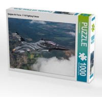 CALVENDO Puzzle Belgian Air Force - F-16 Fighting Falcon | 1000 Teile Lege-Größe 64x48cm Foto-Puzzle für glückliche Stunden von CALVENDO Verlag GmbH