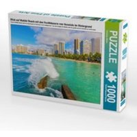 CALVENDO Puzzle Blick auf Waikiki Beach mit den Hochhäusern von Honolulu im Hintergrund 1000 Teile Lege-Größe 64x48cm Foto-Puzzle für glückliche Stu CALVENDO Puzzle Blick auf Waikiki Beach mit den Hochhäusern von Honolulu im Hintergrund 1000 Teile Lege-Größe 64x48cm Foto-Puzzle für glückliche Stu von CALVENDO V