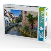 CALVENDO Puzzle Freiburger Altstadt mit Bächle | 1000 Teile Lege-Größe 64x48cm Foto-Puzzle für glückliche Stunden von CALVENDO Verlag GmbH