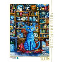 CALVENDO Puzzle Katze sitzt auf Kissen in Bibliothek 1000 Teile Lege-Größe 64x48cm Foto-Puzzle für glückliche Stunden CALVENDO Puzzle Katze sitzt auf Kissen in Bibliothek 1000 Teile Lege-Größe 64x48cm Foto-Puzzle für glückliche Stunden von Calvendo Puzzle