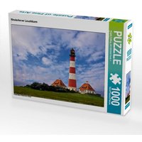 CALVENDO Puzzle Westerhever Leuchtturm | 1000 Teile Lege-Größe 64x48cm Foto-Puzzle für glückliche Stunden von CALVENDO Verlag GmbH