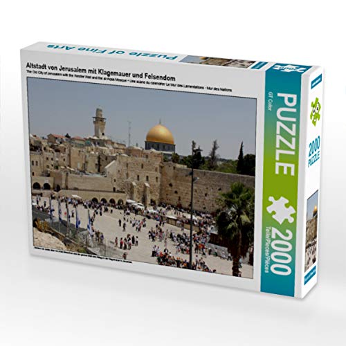 Altstadt von Jerusalem mit Klagemauer und Felsendom 2000 Teile Puzzle quer von CALVENDO