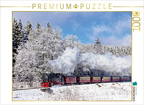 CALVENDO Puzzle Brockenbahn, Harz 1000 Teile Puzzle quer | 1000 Teile Lege-Größe 64 x 48 cm Foto-Puzzle für glückliche Stunden von CALVENDO